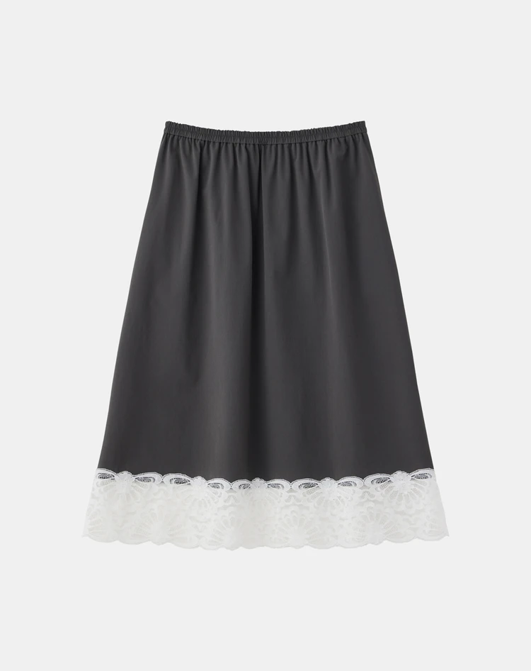 POP-UP限定アイテムの＜Morgan Lace Skirt＞グレー