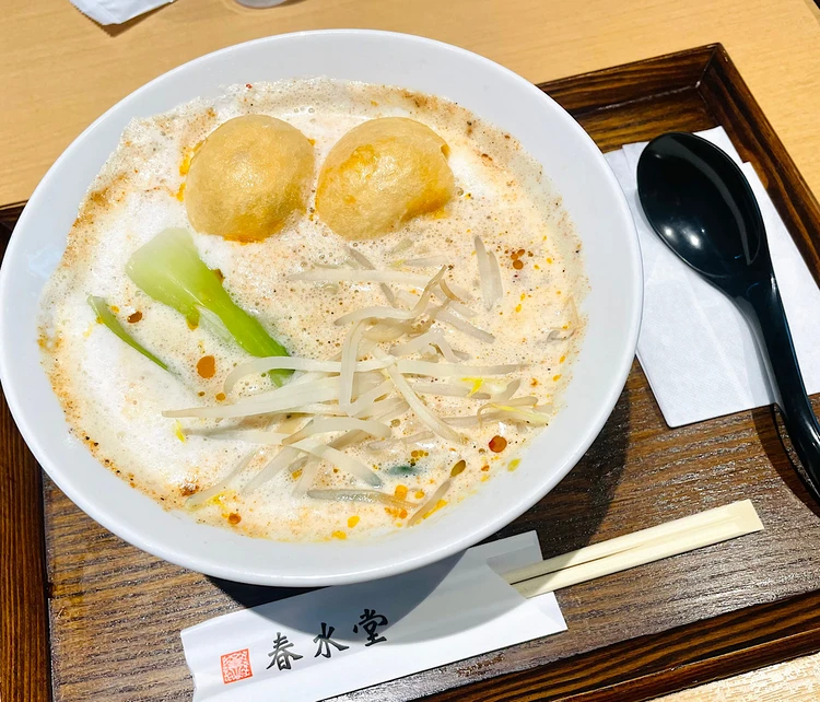春水堂「麻辣豆乳湯麺(マーラートウニュウタンメン)」