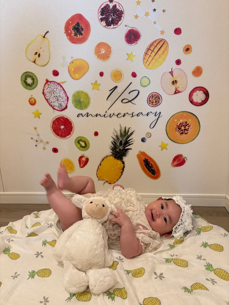 ハーフバースデーフォトをお家で撮ってみた#育休life_1