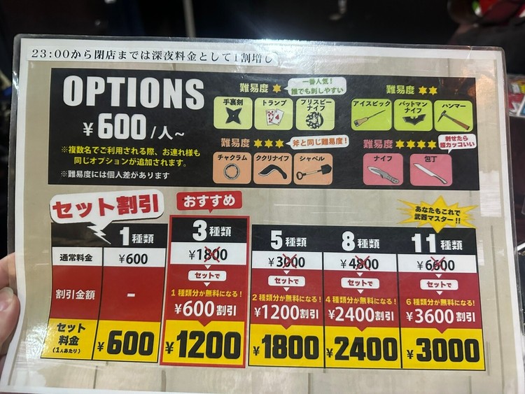 オプション料金