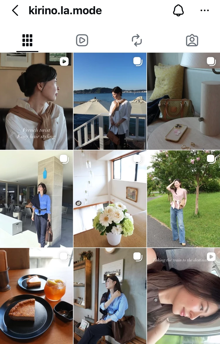 個人Instagramのフィード画像