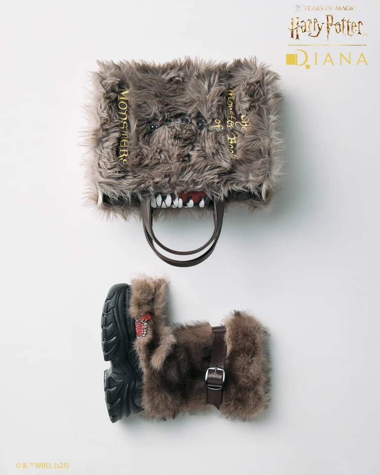 ダイアナ　ハリー・ポッターとのコラボ　ファーバッグ　ファーブーツ
