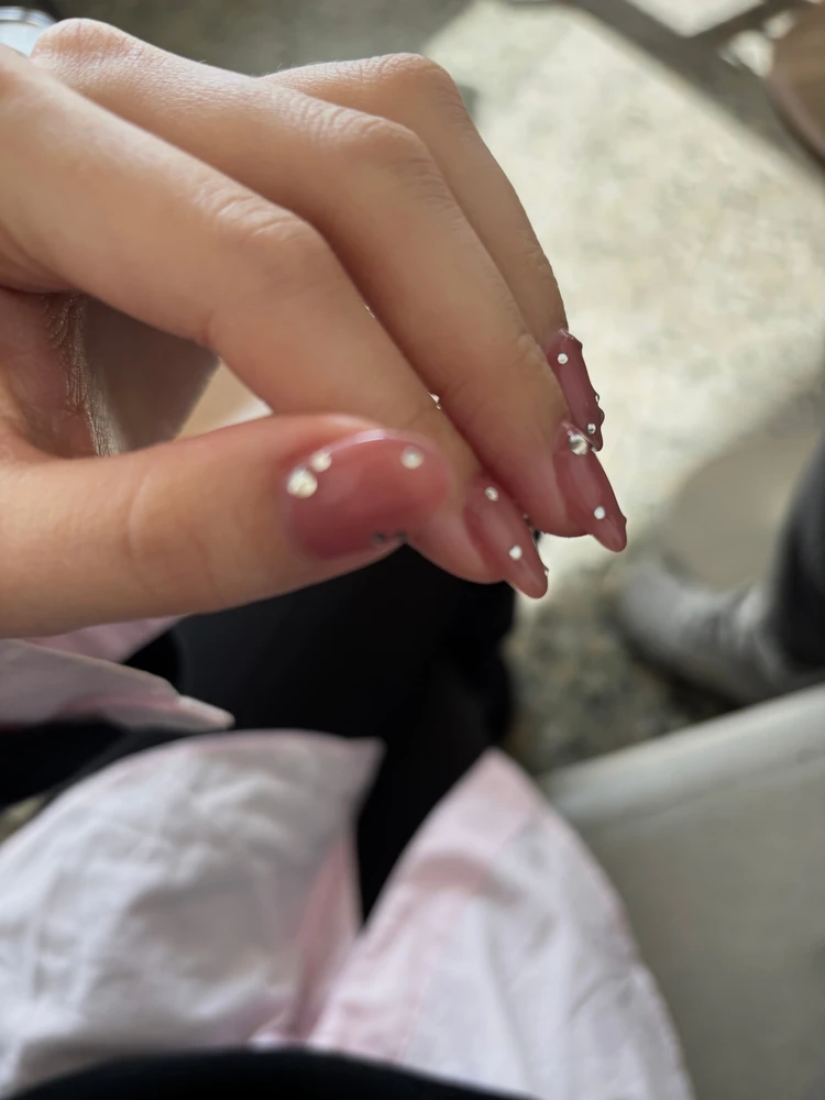 12月のマイネイル｜艶ワンカラー×ストーンのホリデーネイル_3_2