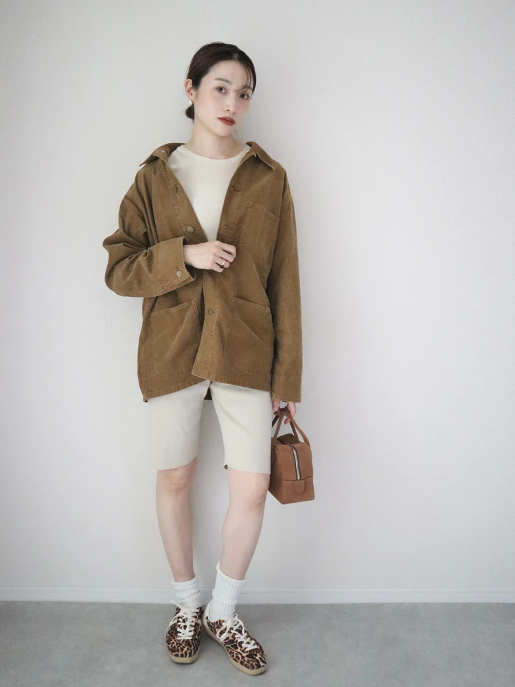 ユニクロ UNIQLO メンズ MEN コーデュロイジャケット ブラウン トレンド カラー 休日 コーデ 30代 ママ 高身長