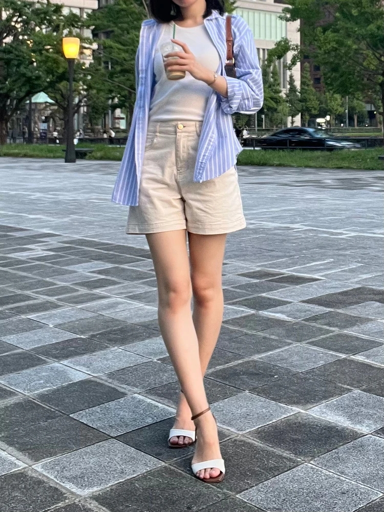 暑すぎる夏に大活躍のUNIQLO（ユニクロ）リブブラトップを使った2コーデ_2