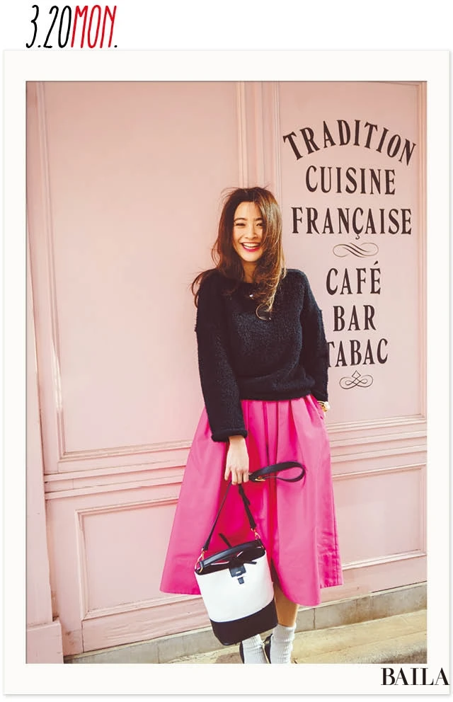 華のある祝日を♡　ブラック×パワフルピンクスタイルで、コーデの鮮度をUP！_1