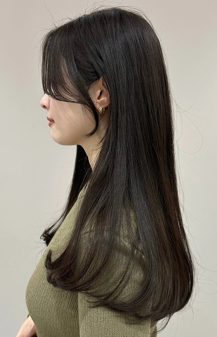 30代ー40代髪型・ロングのサイド