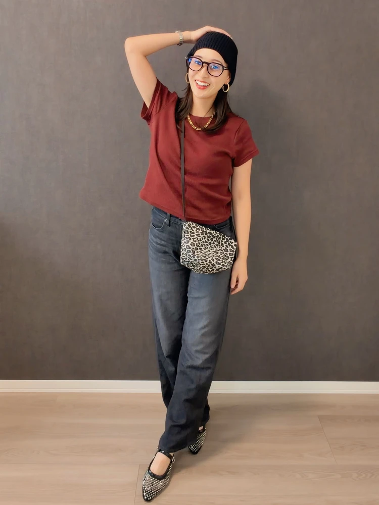 【UNIQLO着用コーデ】EZYワイドストレートジーンズ　GRAY