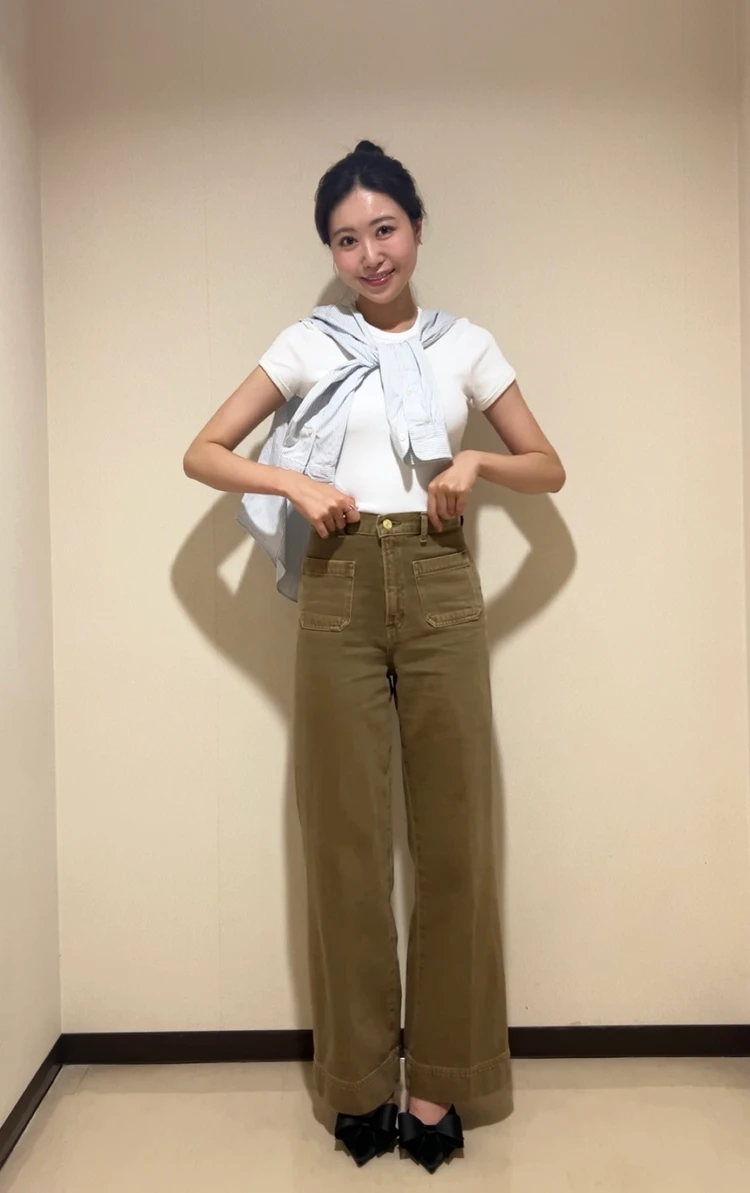 【GU】990円で叶う大人カジュアル白Tシャツコーデ♡_3_2