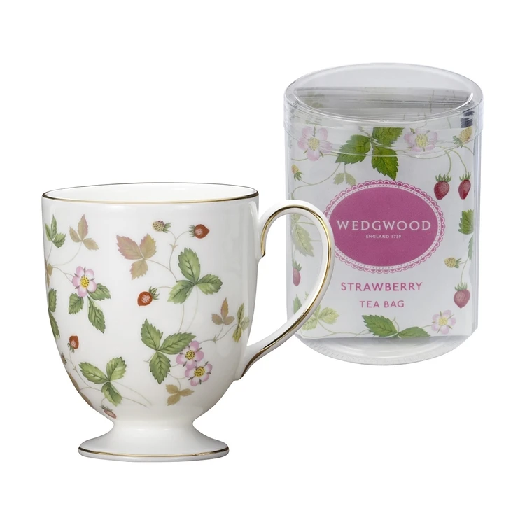 ウェッジウッド「ワイルドストロベリーマグ（リー）紅茶付きセット」