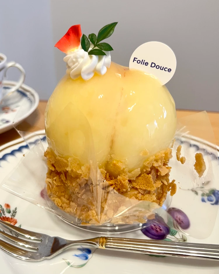 【広島｜patisserie Folie Douce】桃好きなら一度は食べたい♡まるごと桃のご褒美タルト✨_3_2