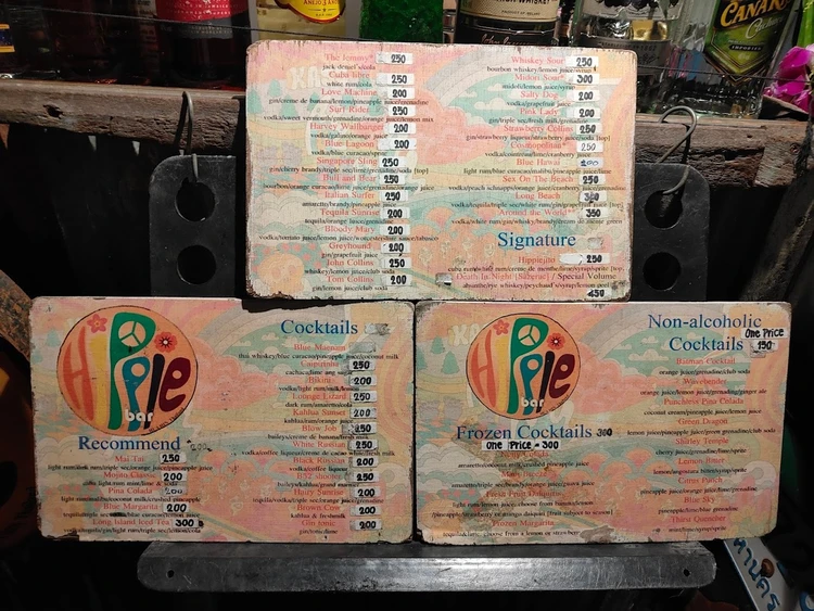 Hippie Bar　Menu
