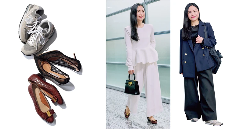 通勤スニーカーとパンプスをTPOで履き替え! 企画職OLのリアル通勤靴にフォーカス