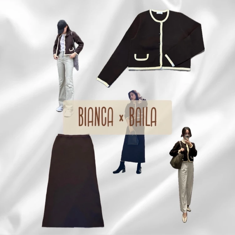 【BIANCAコラボ】ミラノリブセットアップ着回しコーデ3選_2