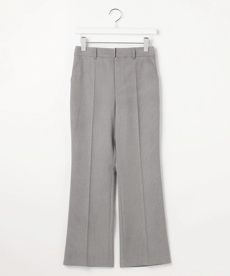 エニィ スィス 褒めらレディシリーズ セミフレアパンツ グレーシャンブレー