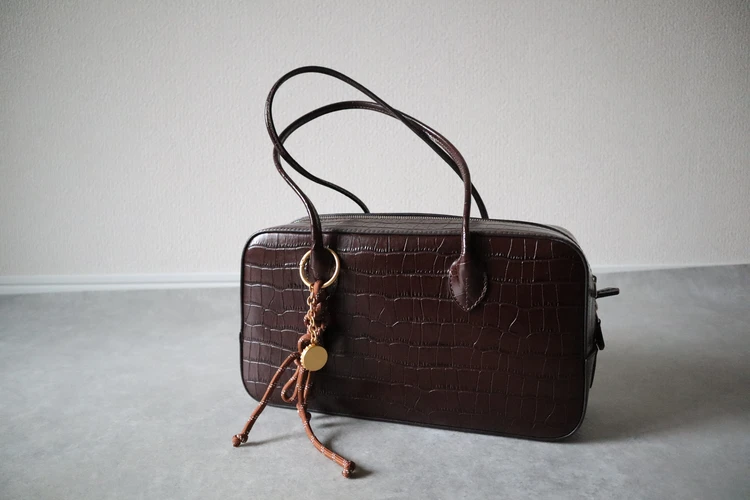 メゾン カナウ MAISON CANAU EW ボックス ボストン クロコ