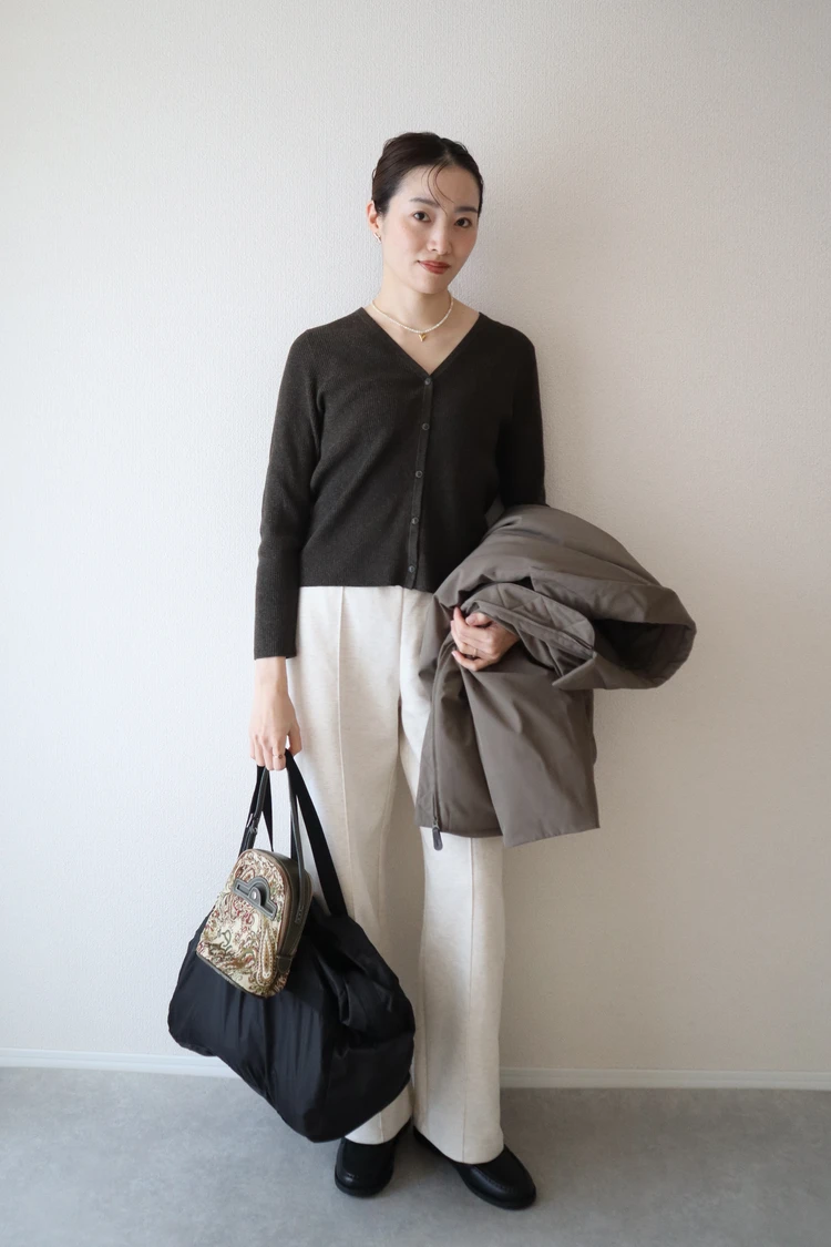 30代 ママ 旅 旅行 コーデ ファッション 電車 1泊2日 子連れ ユニクロ UNIQLO