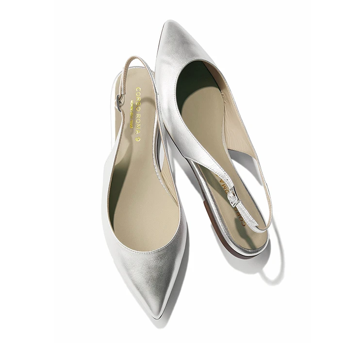 コルソローマ ノーヴェ スリングバック ポインテッドトゥ ストラップシューズ ¥35,200