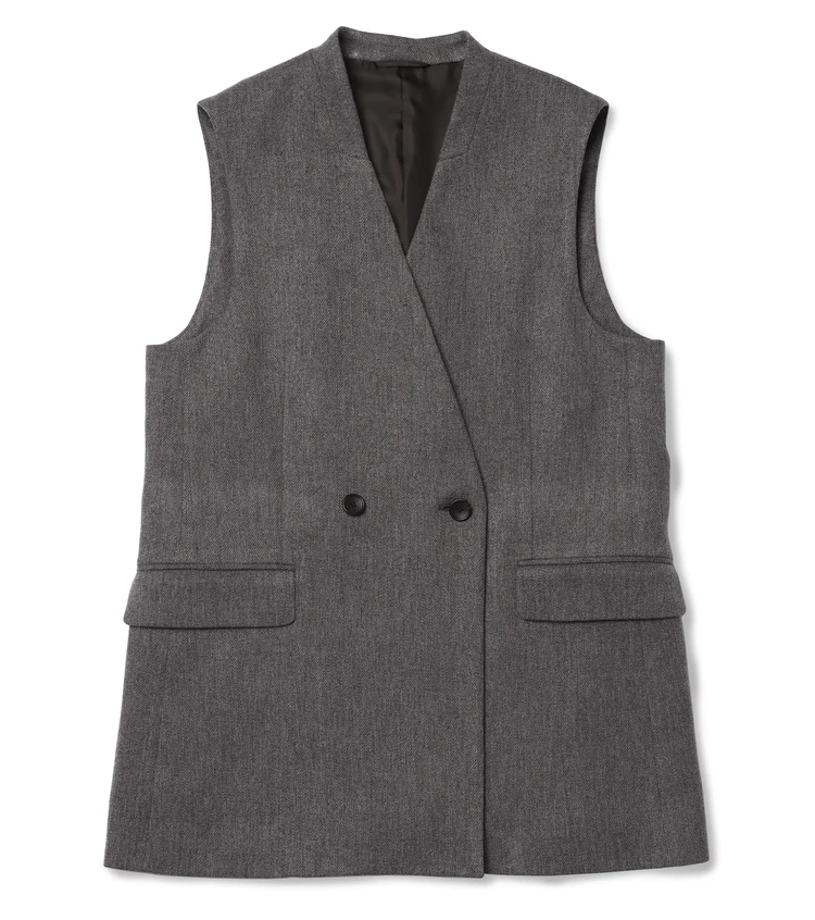 スーツスクエア CHANTOWAシリーズ バックデザインジレ ¥18590