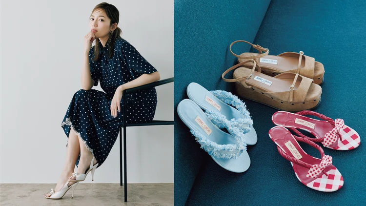 川口春奈と最新夏サンダル】セリーヌ、マノロ・ブラニク、ジミー