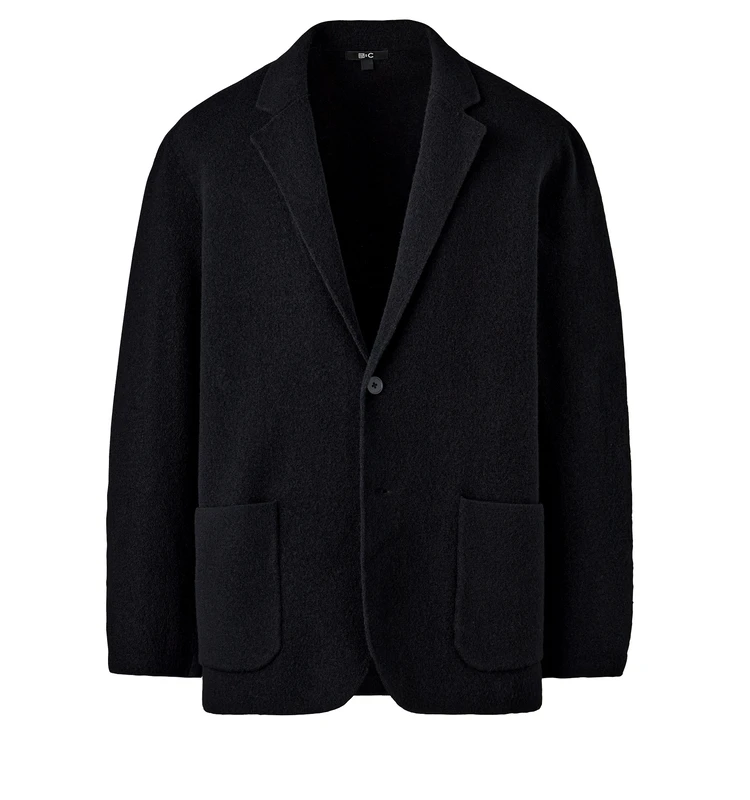 ユニクロ:シーのニットジャケットのブツ画像ブラック