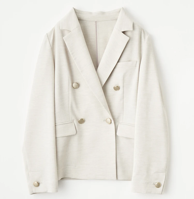 ストラ 【接触冷感・撥水・UVカット】ダブルジャケット ライトベージュ