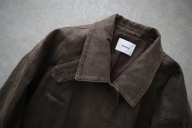 ミースロエ MIESROHE レザージャケット アウター 軽 秋 最高気温 17度 19度 寒暖差 襟