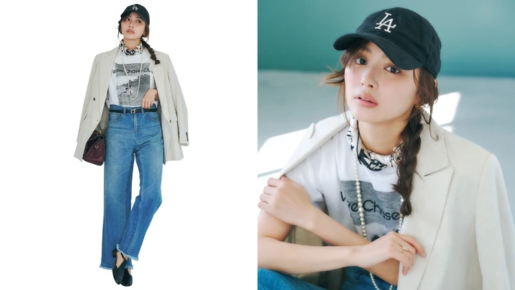 【30代女性のきれいめコーデに合うキャップ5選】ヘアアレンジは「サイド三つ編み」で甘さをプラス！