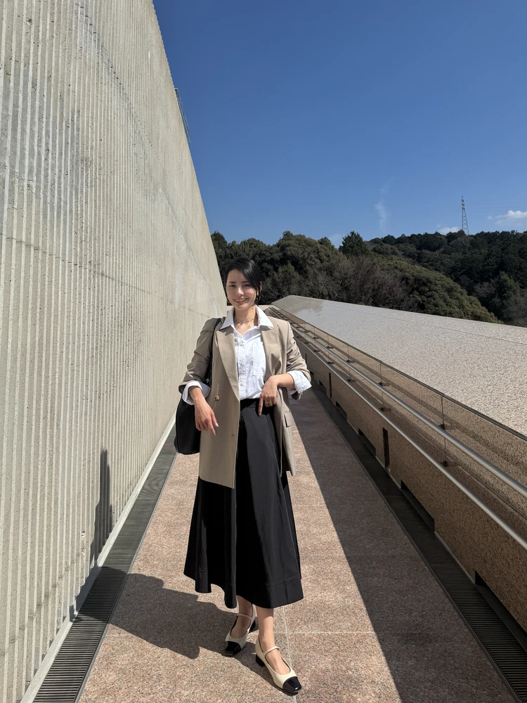 シャツ×スカートコーデにジャケットを羽織ってみた！