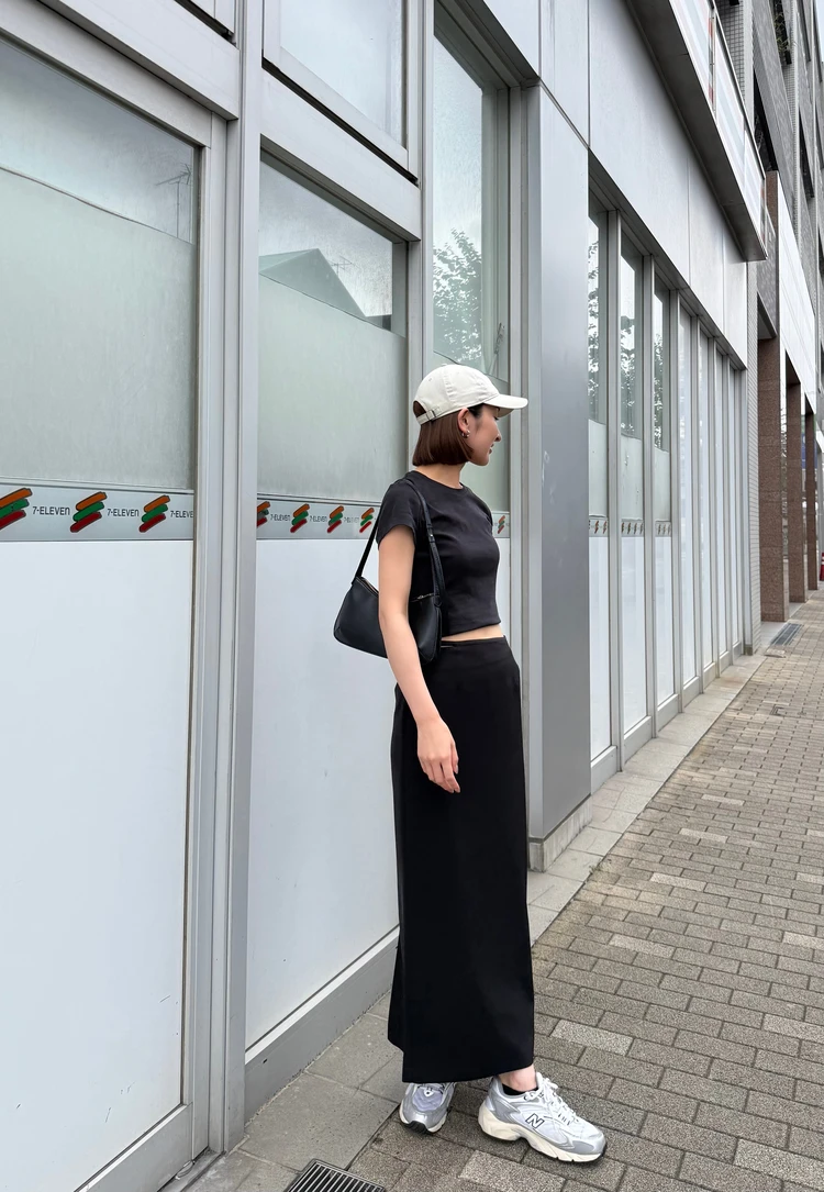 【冬コーデ】CODE Aブラックタイトスカートの着回し2選！高身長コーデ_1