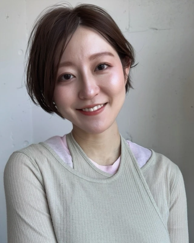 30代髪型・ボブの正面