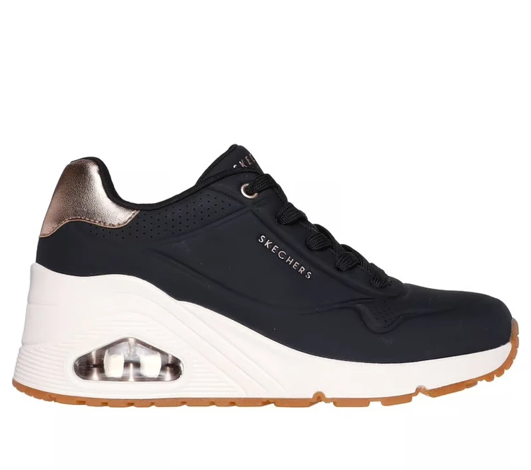 スケッチャーズ　ウノ ウェッジ - ハイ ステップス　ブラック