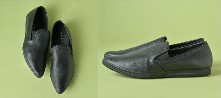 【WASH】革靴のように上品。ラクに履ける幅広スリッポン【きれいめ服に似合う黒スニーカー】