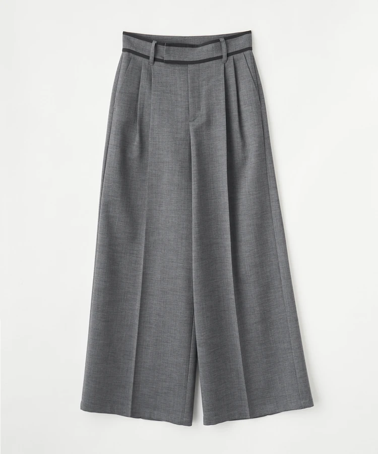 ストラ 【接触冷感・撥水・UVカット】ウエストトリムワイドパンツ ¥19800