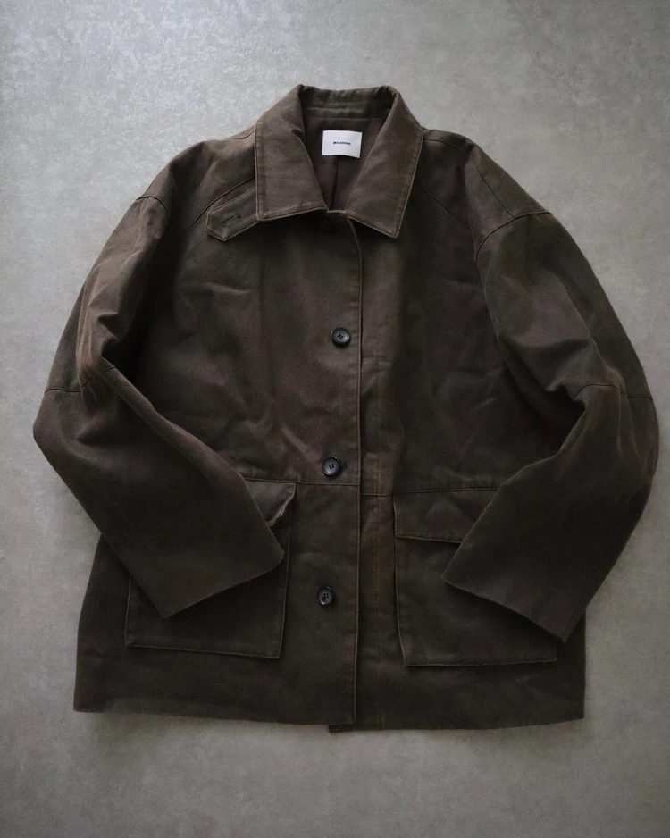 ミースロエ MIESROHE レザージャケット アウター 軽 秋 最高気温 17度 19度 寒暖差