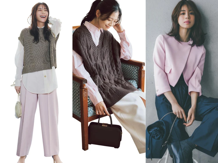 【大人女子の秋冬ピンクコーデ23選】パンツ、ニット、シャツ…冴えるピンク遣いが30代に似合う！