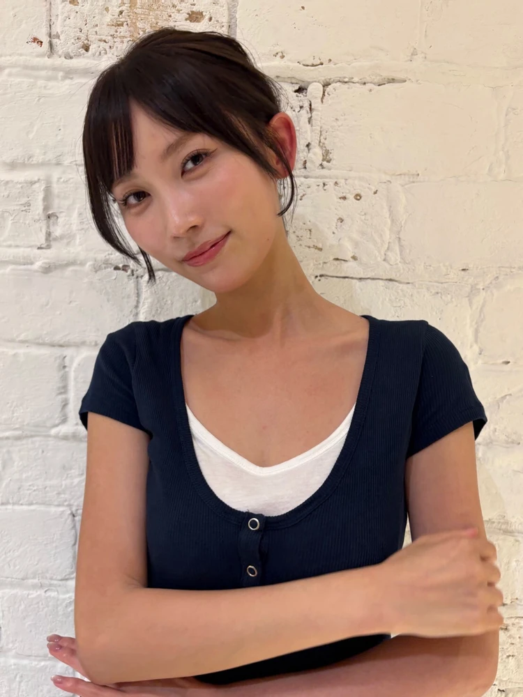 30代髪型・ロングの正面
