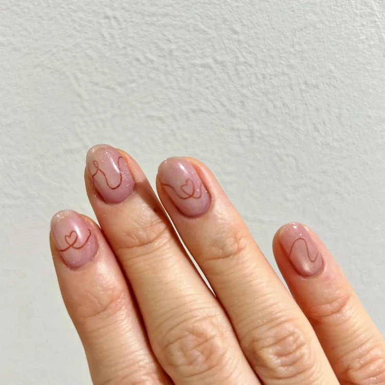 色鉛筆アート ネイルデザイン 冬ネイル