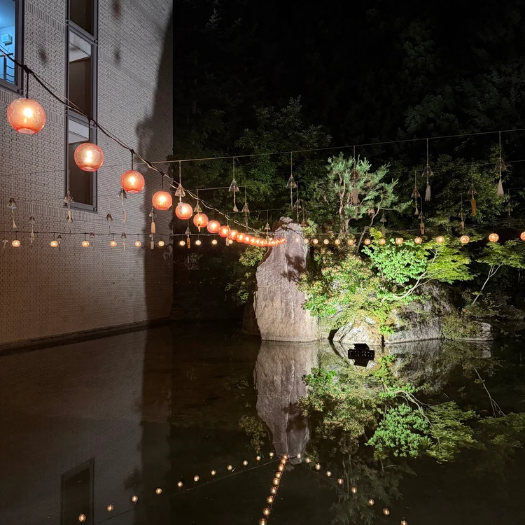 水庭の夜の写真
