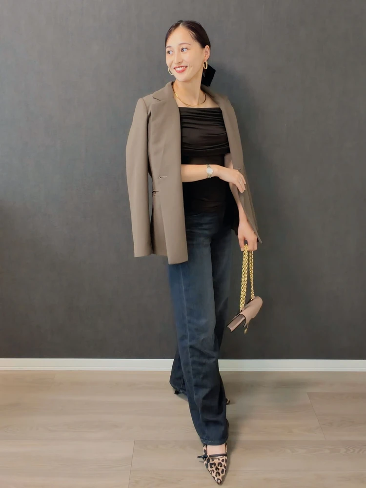 【UNIQLO着用コーデ】EZYワイドストレートジーンズ　GRAY