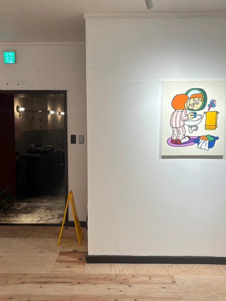 店内奥のアートスペース