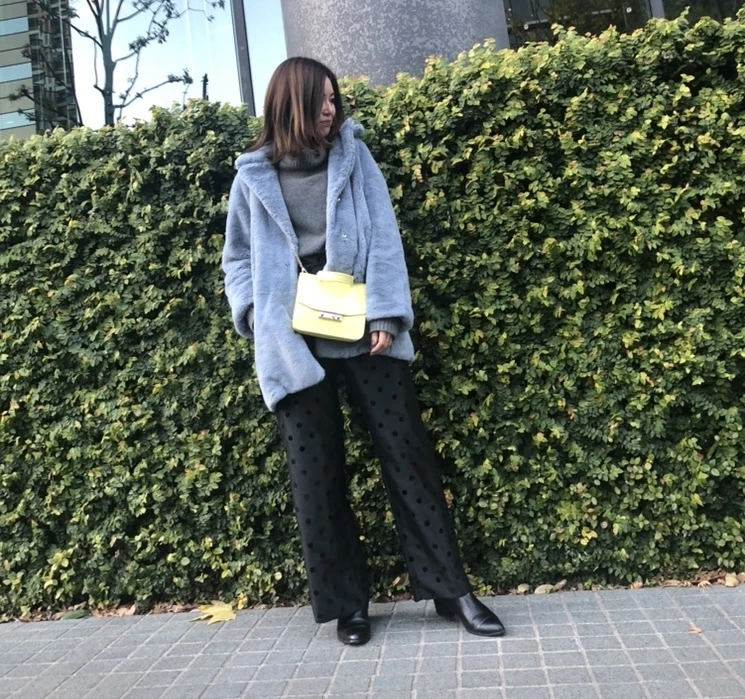 きれい色の【エコファーコート】はこう着る♡_1
