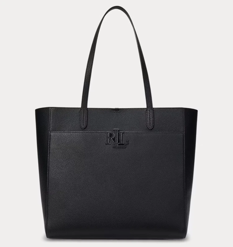 ローレン ラルフ ローレン ペブルド レザー ラージ Cameryn トート バッグ ブラック