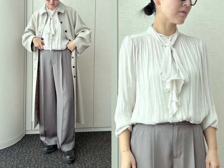 LOUNIE ルーニィ　ボウタイ付きブラウス38 LOUNIE ルーニィ ボウタイ付きブラウス38