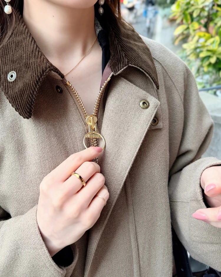 バブアー アウター 金具 チャック 詳細 新作