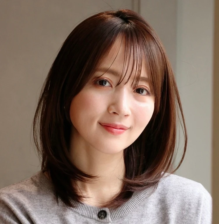 内巻きレイヤーミディ　正面