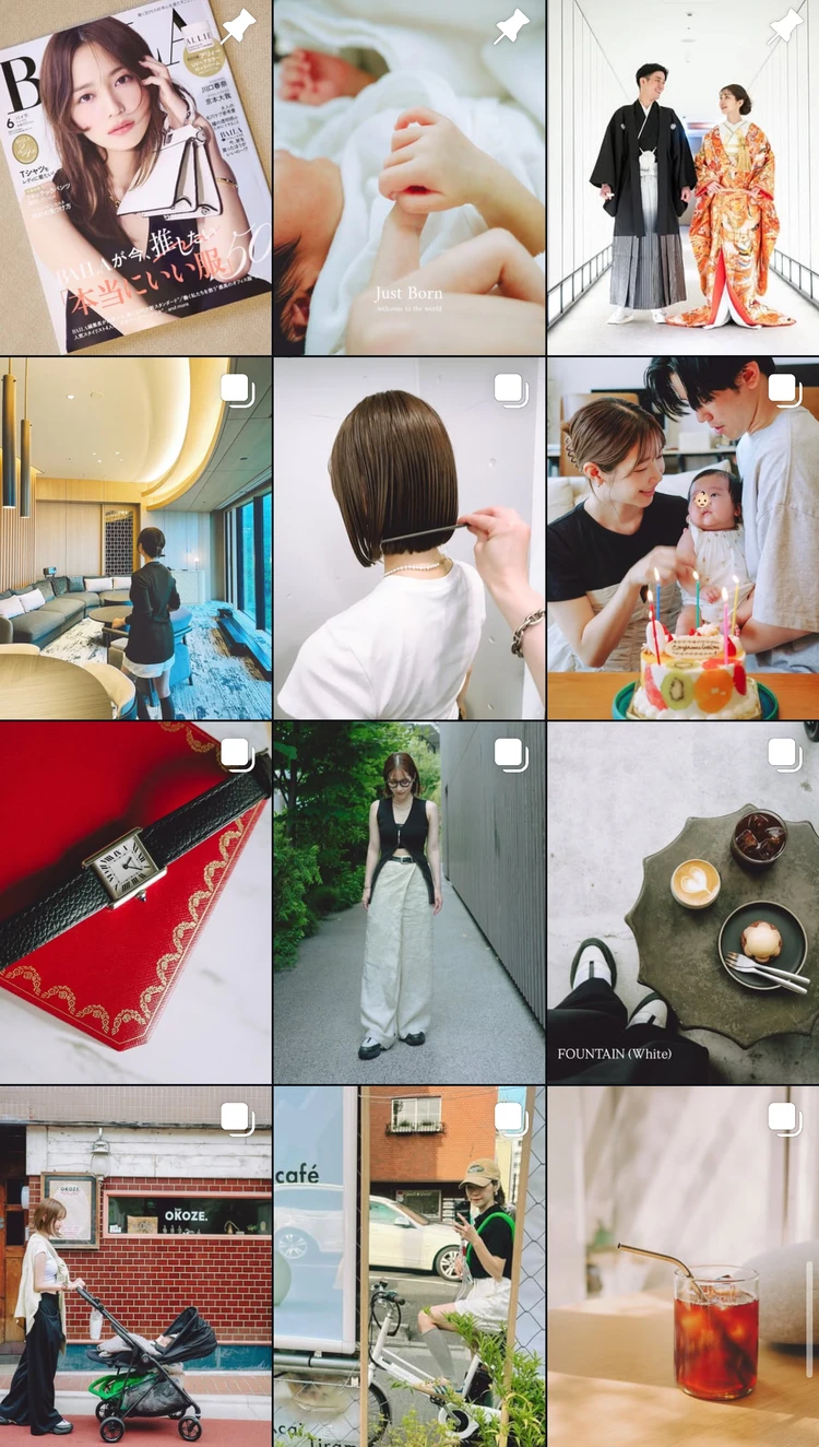 Instagramフィード　サムネイル