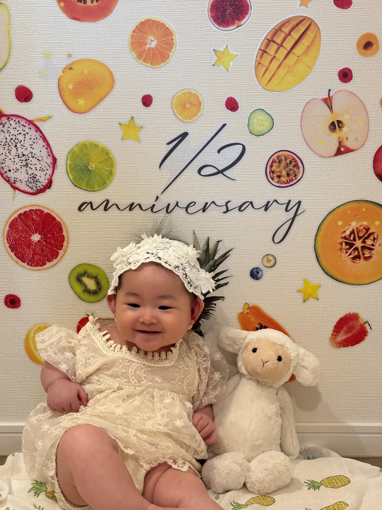 ハーフバースデーフォトをお家で撮ってみた#育休life_2