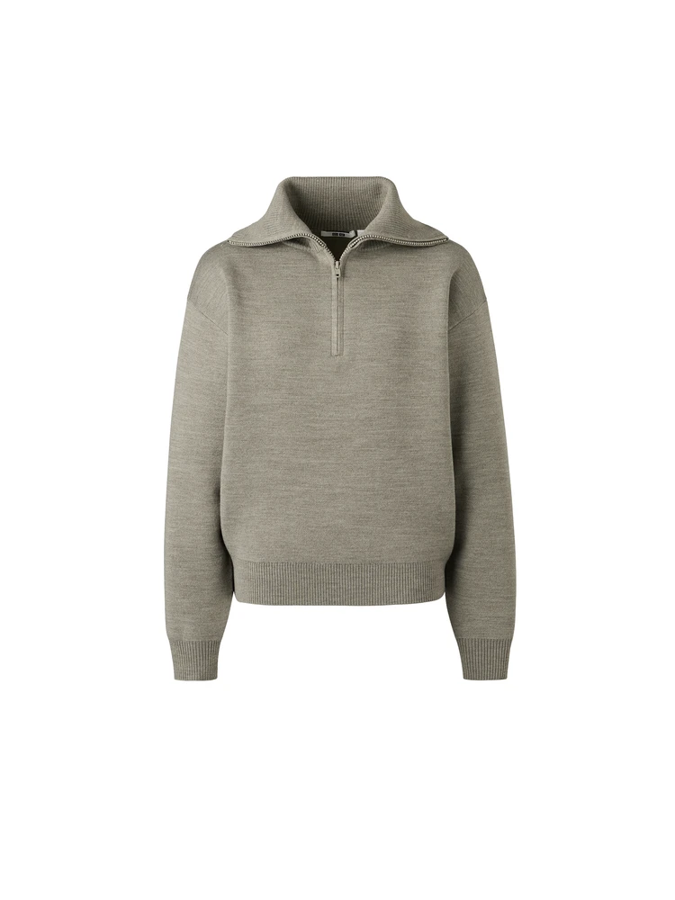 ダブルフェイスハーフジップセーター¥4990