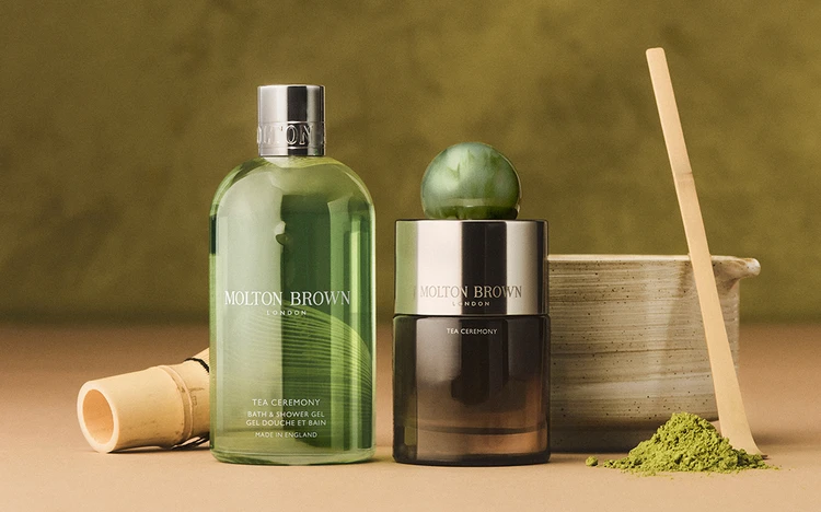 【MOLTON BROWN（モルトンブラウン）】抹茶と緑茶が融合したウッディ・グリーンの香り。新コレクション「ティーセレモニー」が登場！